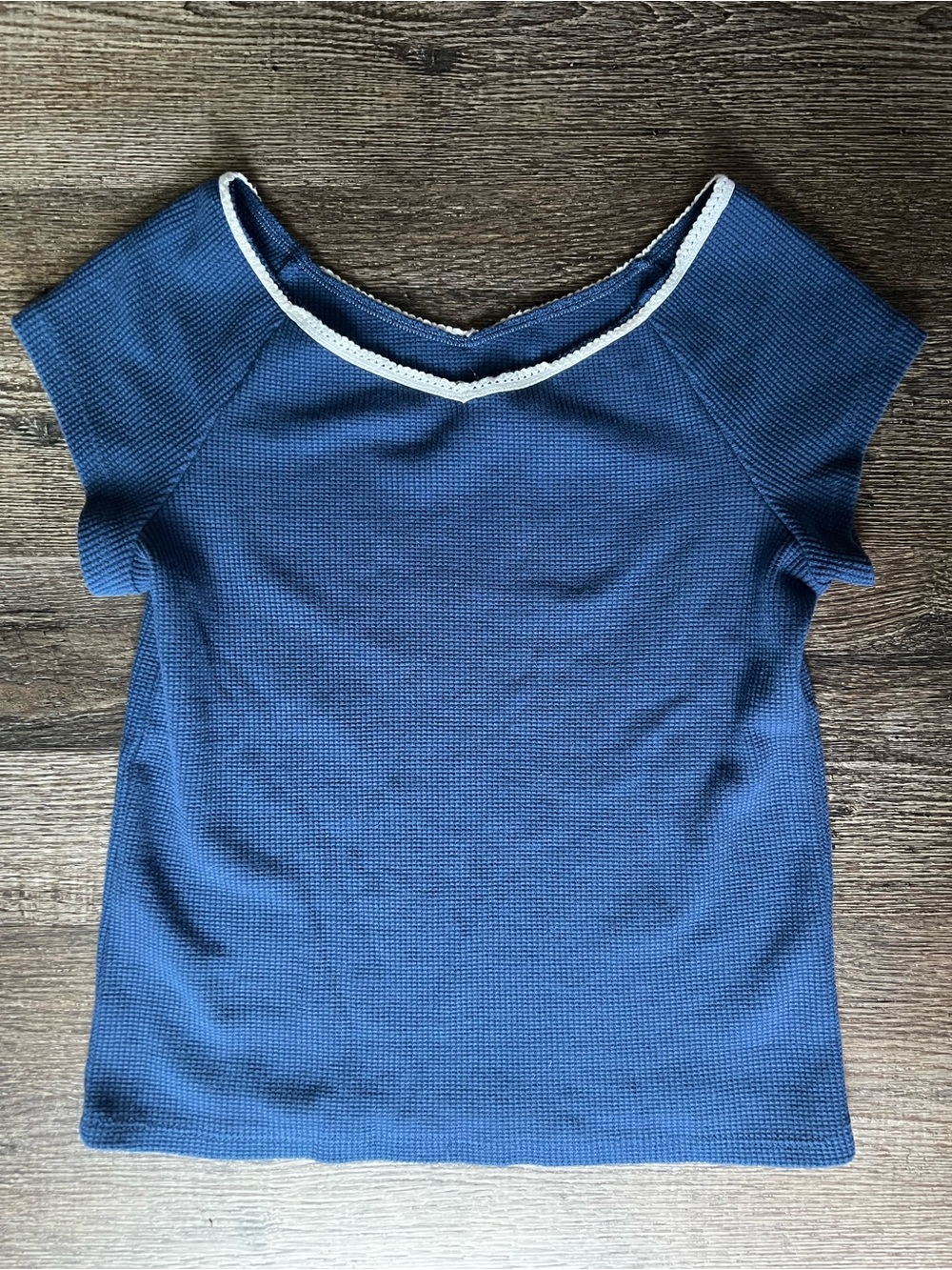 art class Waffle Tee - Navy Blue
